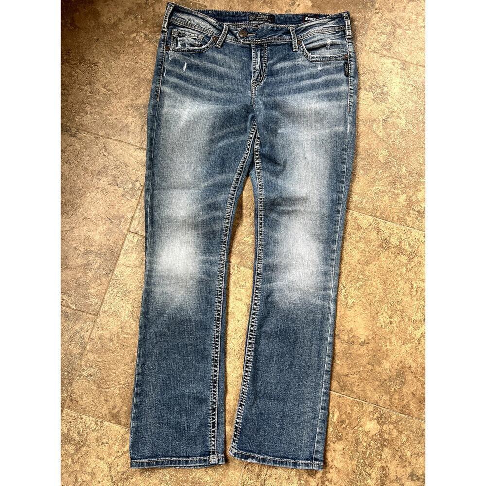 Silver Tuesday Super Stretch Mid Baby Boot jeans, women's 14/33